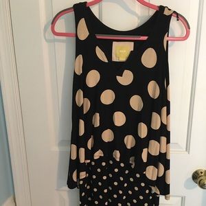 Anthropologie Polka dot sleeveless dress